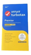 TurboTax Premier 2024 Tax Software Fed & State Tax Win & Mac (SAME DaY CODE)READ