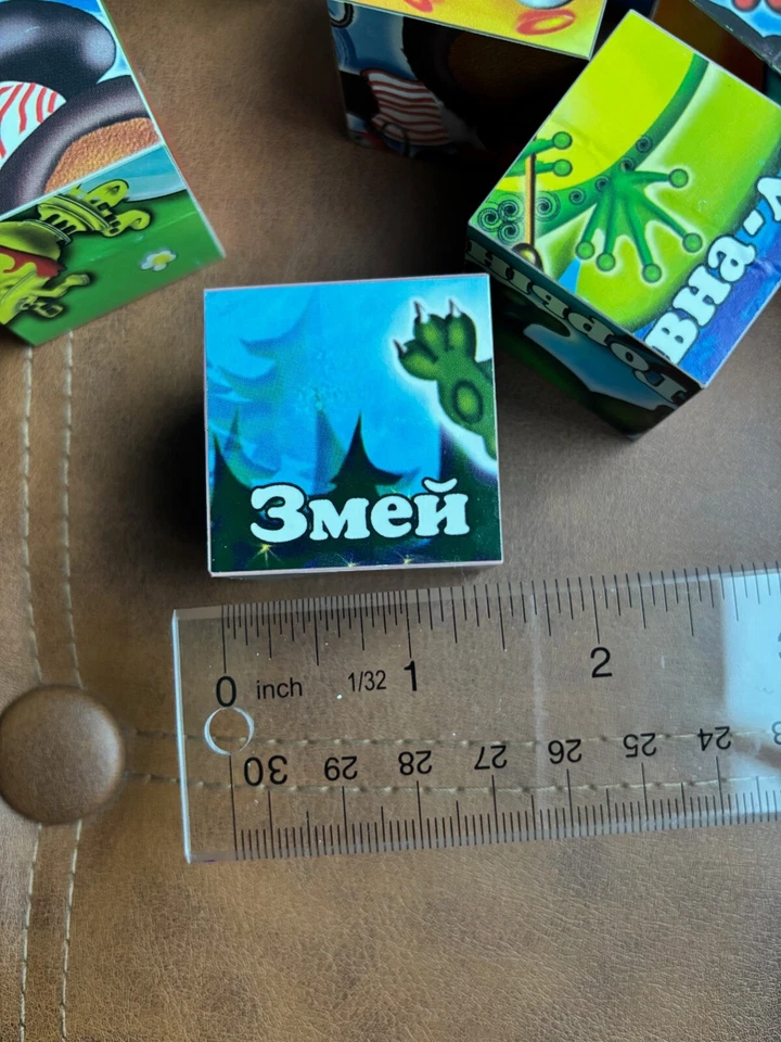 Русская сказка деревянная головоломка куб набор - 9 блоков, 6-в-1 истории (Колобок, F - Изображение 2 из 4