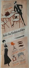 1968 Cosco table chairs TV trays vintage furniture ad