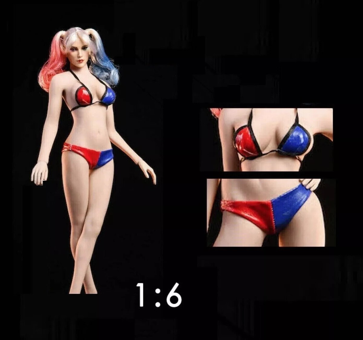 1:6 Female Harley Quinn Bikini Set For 12\