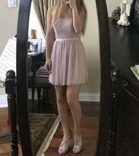 davids bridal short strapless dress size 0