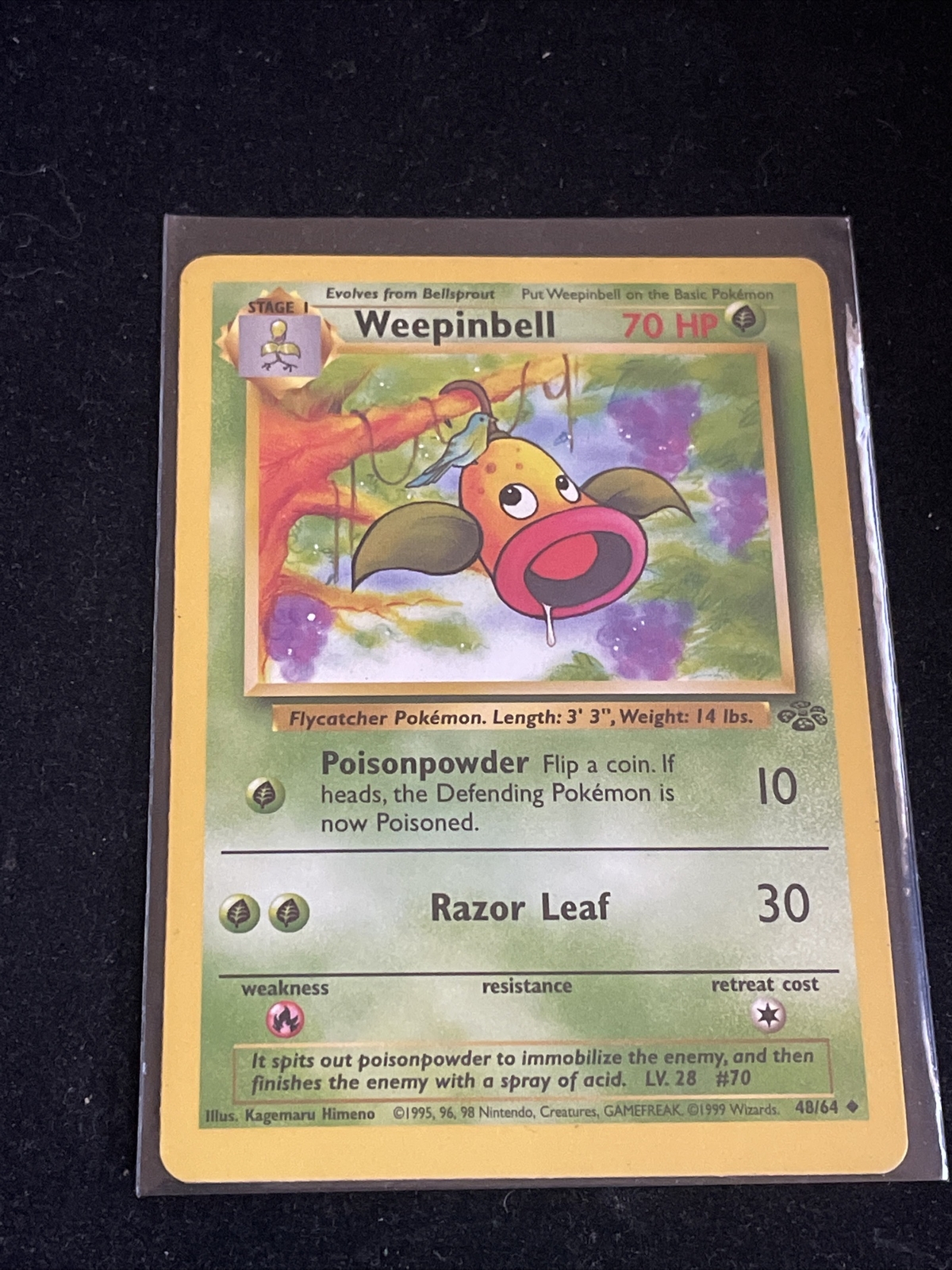 Pokémon TCG Weepinbell Jungle 48/64 Regular Unlimited Uncommon NM