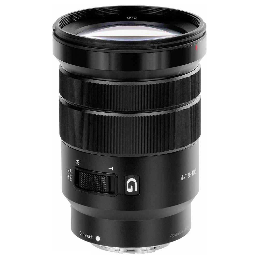 E PZ 18-105mm F4 G OSS 美品 フード・キャップ付き Sony E PZ 18-105mm f/4 G OSS Lens + UV Filter+ +Hood +Lens Pouch