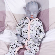 Comondwei 18.5 in Full Platinum Silicone Baby Doll Reborn Baby Doll GIRL Doll US