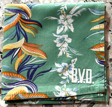 MAN TROPICAL GREEN FLORA HANDKERCHIEF CLASSIC COTTON POCKET ART SQUARE 18" BV1