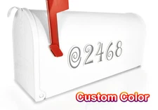 Mailbox Magnet (Partial Cover) Custom Color 2.5" Address Numbers