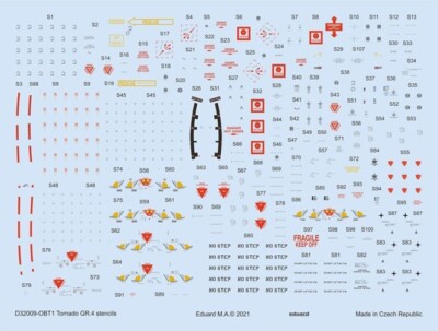 Eduard Accessories D32009 - 1:32 Tornado GR.4 stencils for ITALERI/REVELL - Neu