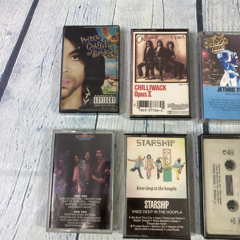 Cassette Tapes Lot of 10 Starship 38 Special Eagles Jethro Tull Glass Tiger Rock - Image 3 of 4