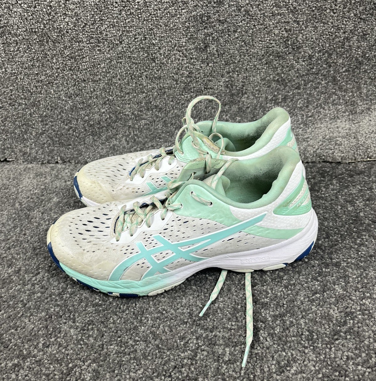 Asics Netburner Professional FF Womens US White Blue Netball