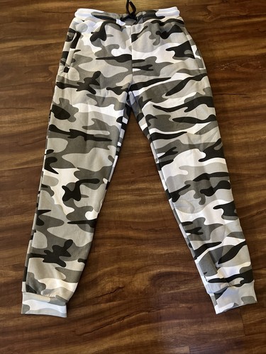 Sabaton Official White Camo Winter Jogging pants LARGE