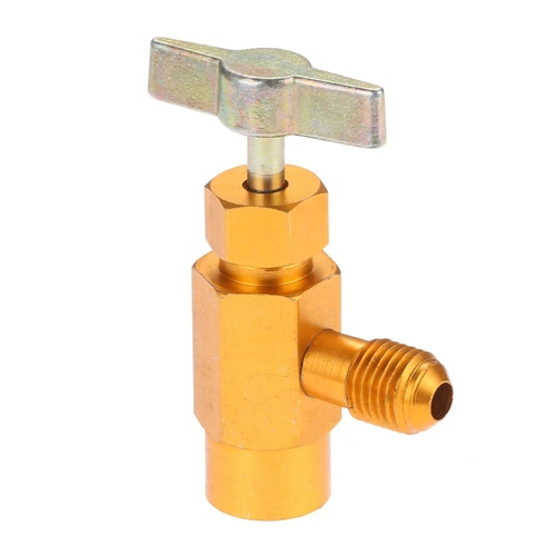 1/4'' SAE Male R134A / R1234yf Self-sealing Can Tap with R134A Tank Adapter Kit - Picture 2 of 19