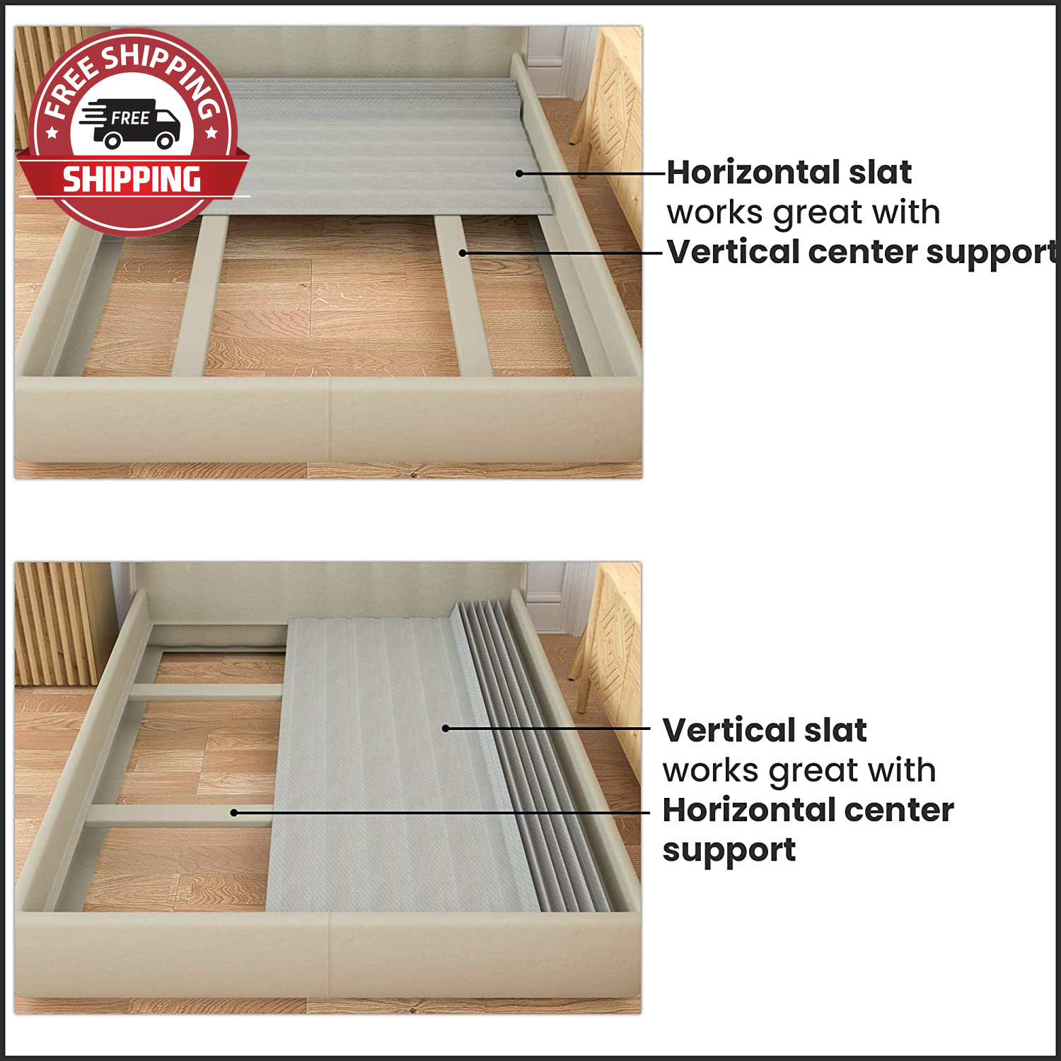 Mayton 0.75Inch Heavy Duty Mattress Support Wooden Bunkie Board/Slats