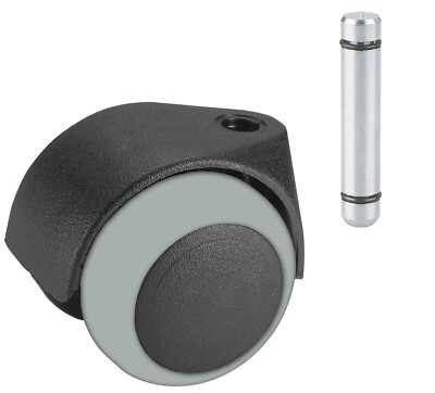 Doppelrolle für empfindliche Böden mit Stift 8x31 mm, Ø 50 mm 40 kg
