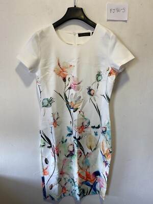 Freemans White Floral Shift Dress   UK 10    (FJ36-5)