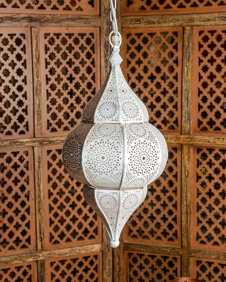 Lâmpada de lanterna marroquina, luminária de teto lâmpada suspensa, lâmpada plug-in de tomada externa - Imagem 4 de 4