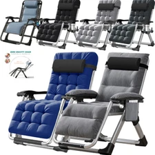 H&ZT Zero Gravity Chair Folding Lounge Recliners with Mattress Headrest Footrest