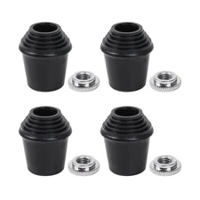 Bass Drum Threaded Rubber Feet 1.32x1.14 Inch Black with Metal Washer Pack of 4