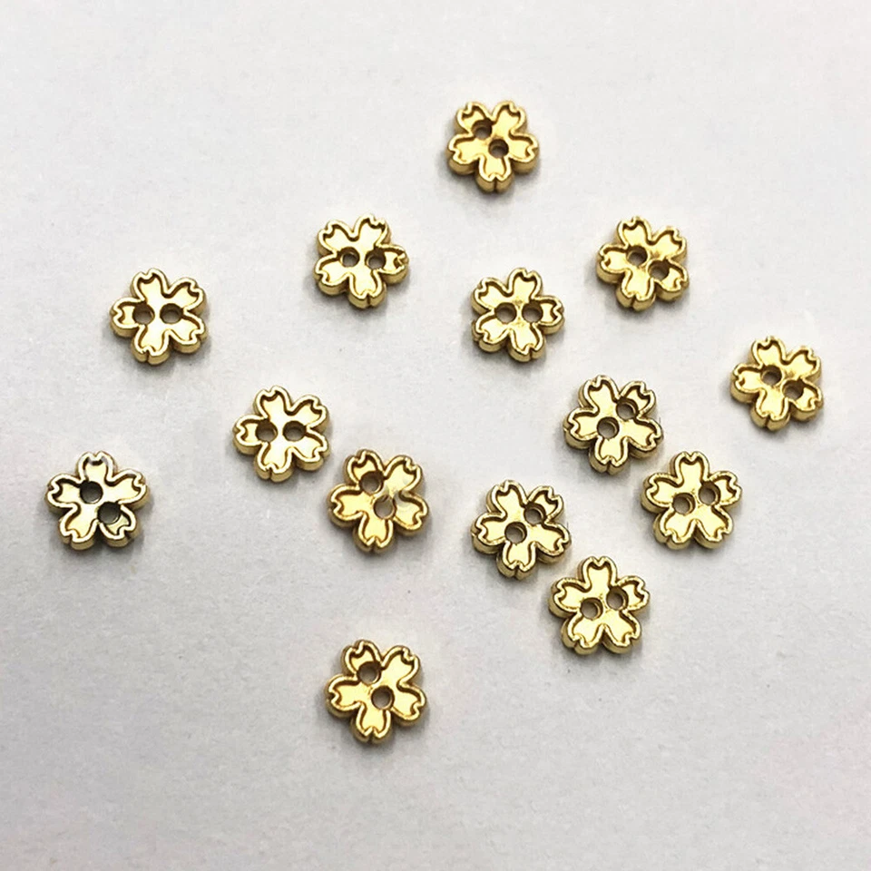24x Mini Flower Metal Button 2-Hole Doll Clothing Shoes Bag Strap Buckle Sewing - Image 4 of 4