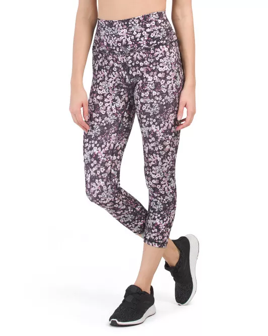 RBX Active Women Capri legging Black Small Medium Large FLORAL