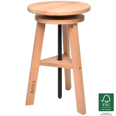 ARTINA Malhocker Künstler Hocker Sitz Künstlerschemel Schemel Stuhl Buchenholz Kunst