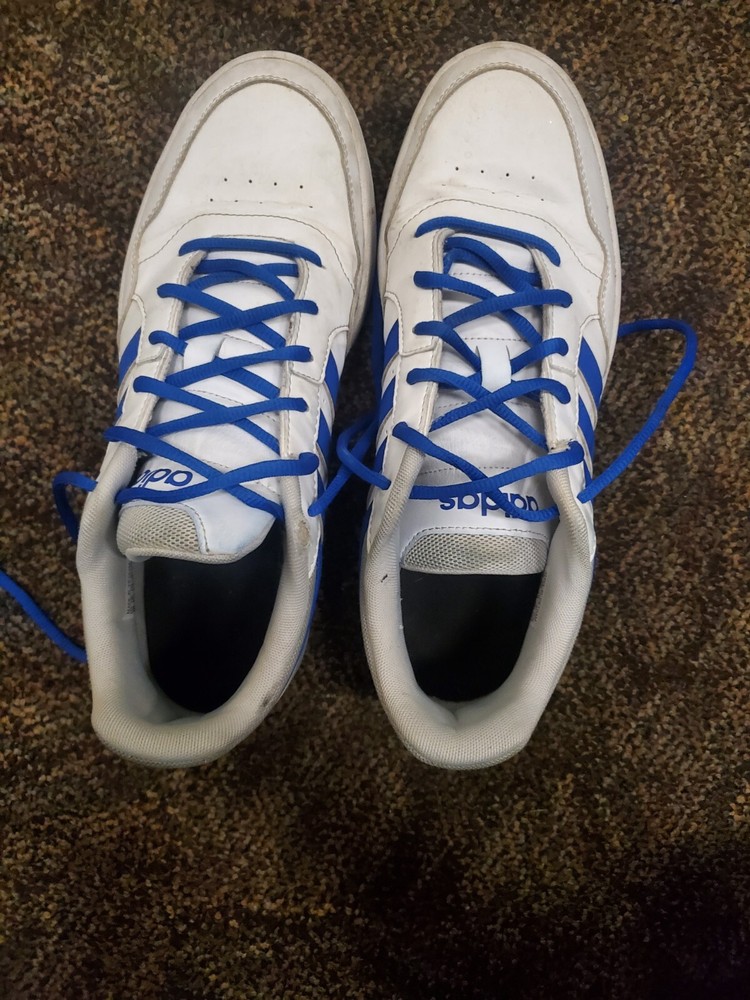Size 10 - adidas Hoops 3.0 Low White Royal Blue