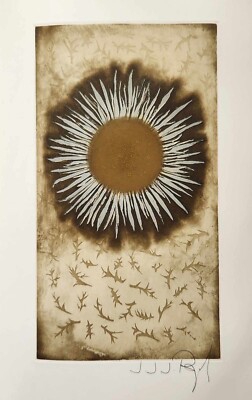 J.J.J. Rigal, La Carline from the Herbier Portfolio Etching signed 1967