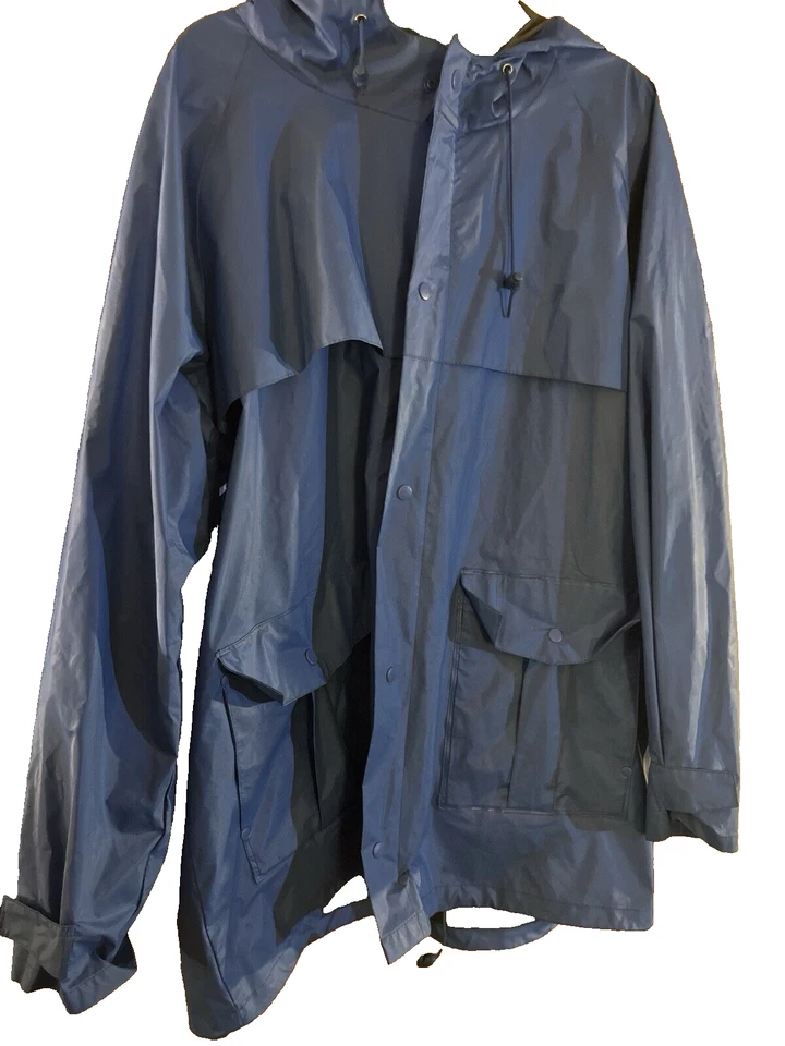 Wearguard Hombres XL Capucha PVC Nylon Chaqueta de Lluvia Senderismo Camping Pesca Foto 2 de 4