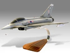 Eurofighter Typhoon F2 Weathered Effect Desk Wood Airplane New Model Small 1/48