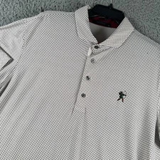 Greyson Shirt Mens XL Wolf Geometric Golf Polo Stretch Activewear
