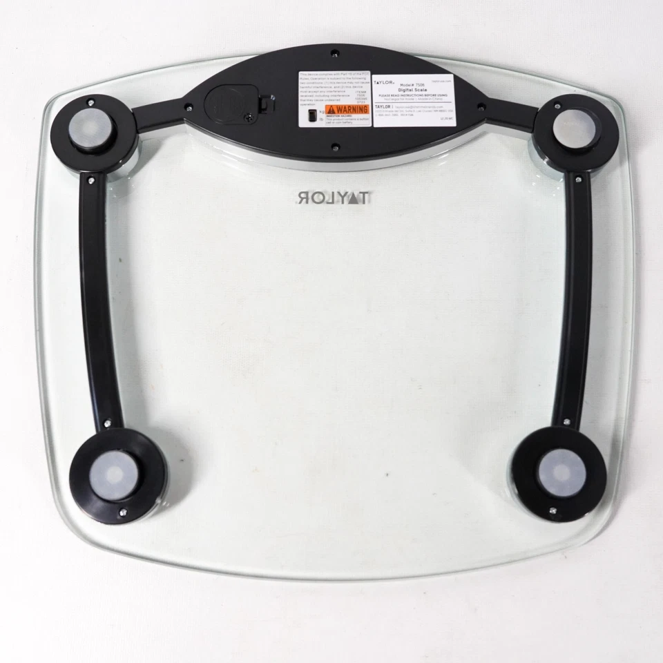 Báscula de baño de vidrio digital Taylor pesaje corporal acero inoxidable Foto 2 de 4