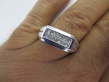 14K Gold Diamond Men's Ring Diamond 3/4 Carat F-VS2   7.0 Grams  Value 6,500