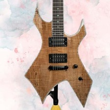 Natural-finish Electric Guitar Lindenwood Fingerboard Mahogany Body HH Pickups