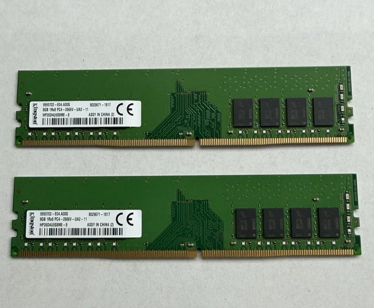 Kingston 8GB DDR4 RAM 10枚セット 動作品 Kingston DDR4 SDRAM 8 GB Capacity per Module Memory (RAM) for sale