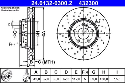 Bremsscheibe vorne ATE 24.0132-0300.2