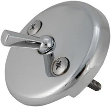 Hardware Handle, Chrome, for Bathtub Waste Overflow Drain, Trip Lever Face Plate