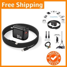 Compact 30W USB-C Charger with 6.6ft Cable for DJI Mini, Air, and Avata Drones