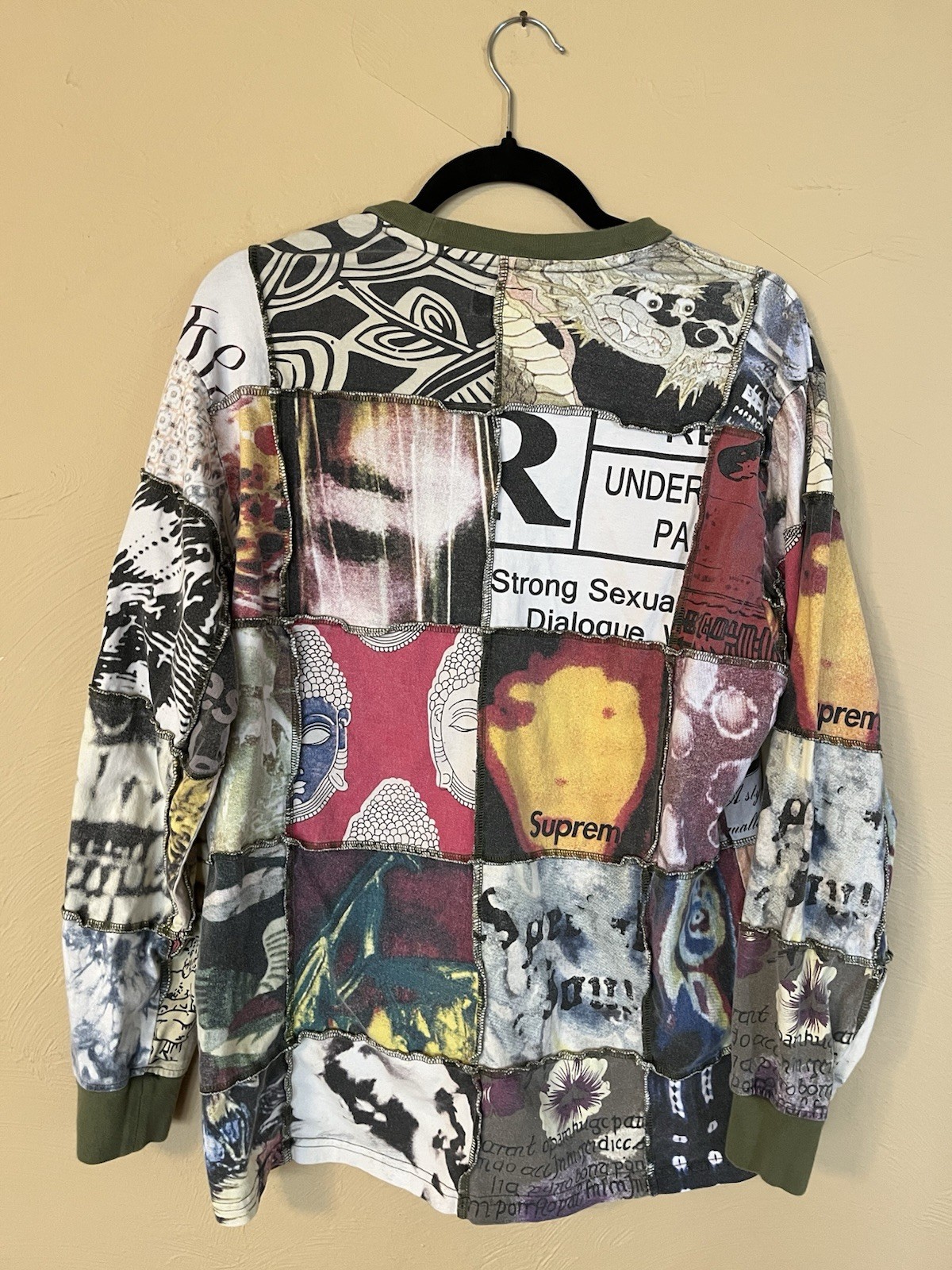 Supreme Mosaic Patchwork Multicolor L/S - Size M … - image 2