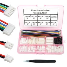 XH 2.54mm Connector Kit with pre-Crimped Cable Wire Tool Paint