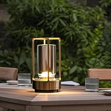 Cordless Rechargeable Table Lamps, Portable Lumisom Crystal Small Lantern Lam...