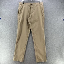 Banana Republic Mens Chino Pants W32 L32 Beige Tapered Leg Pantalones Preppy 