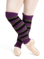 18  Capezio Harmonie Pamper Leg warmers Purple Stripe