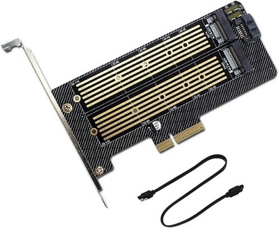 M2 auf SATA Adapter Dual M.2 NVMe Erweiterung Support M.2 M Key/B Key Size