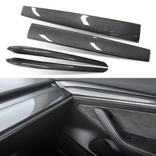 Dashboard Door Trim Cover Wrap for Tesla Model Y 2019-2024, Model 3 2021-20...