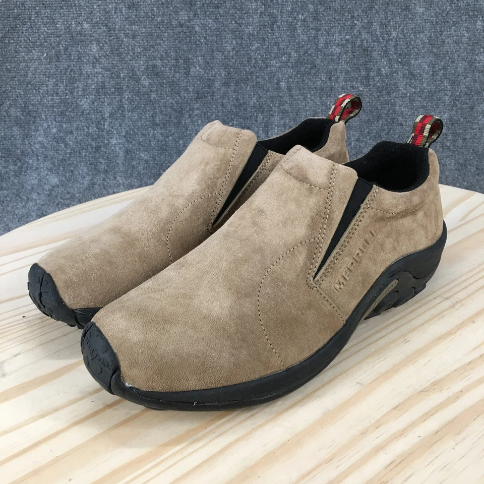 Zapatos Merrell Para Hombres 9.5 Jungle Mocasín Clásico Sin Cordones Gamuza Taupe Informal Foto 3 de 4