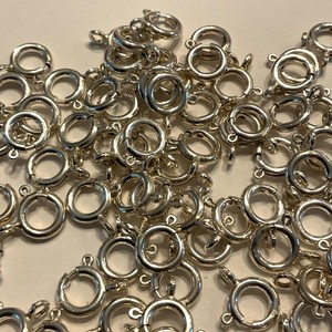 Sterling Silver 7.8mm Spring Rings Open Loop Lot of 10 New Old Stock
