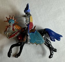 Vintage Middle-Ages Turkish Soldier on Horse