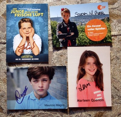 4 x Giese, Magno, Quentin, Weckauf, original signed, excellent autograph cards