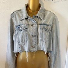 Wild Fable Light Wash Blue Cropped Jean Jacket Size Women  s Medium
