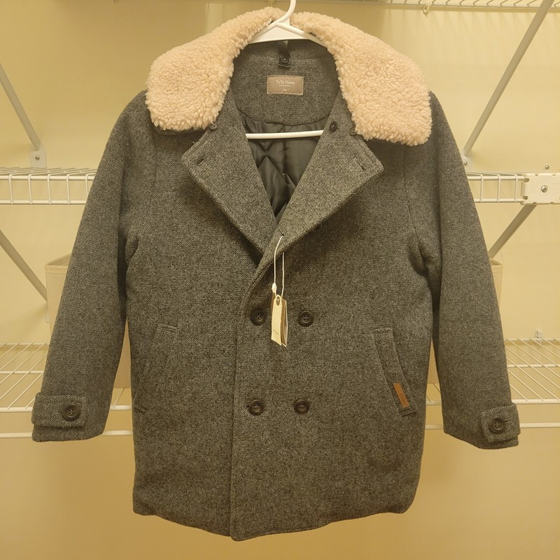 New Double breasted style toto heroes jacket  removable faux Shearling collar