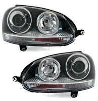 Scheinwerfer Set FüR VW Golf 5 Jetta 3 + GTI Mit Xenon D2S Schwarz LWR
